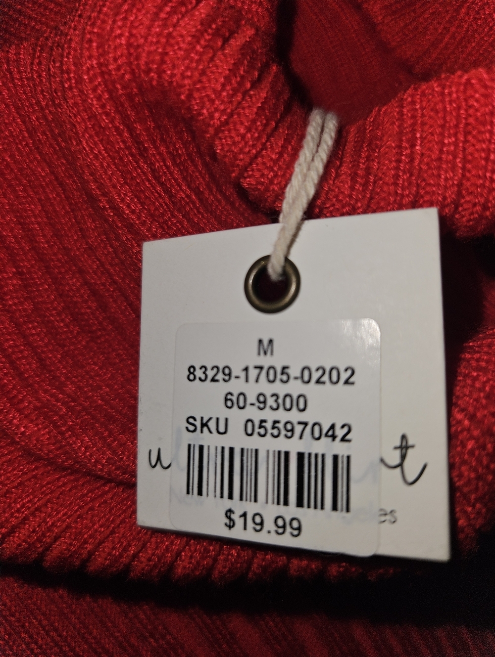 Ultra Flirt Red Ribbed Cold Shoulder Bodycon Dress – NWT Size M - Picture 5 of 5